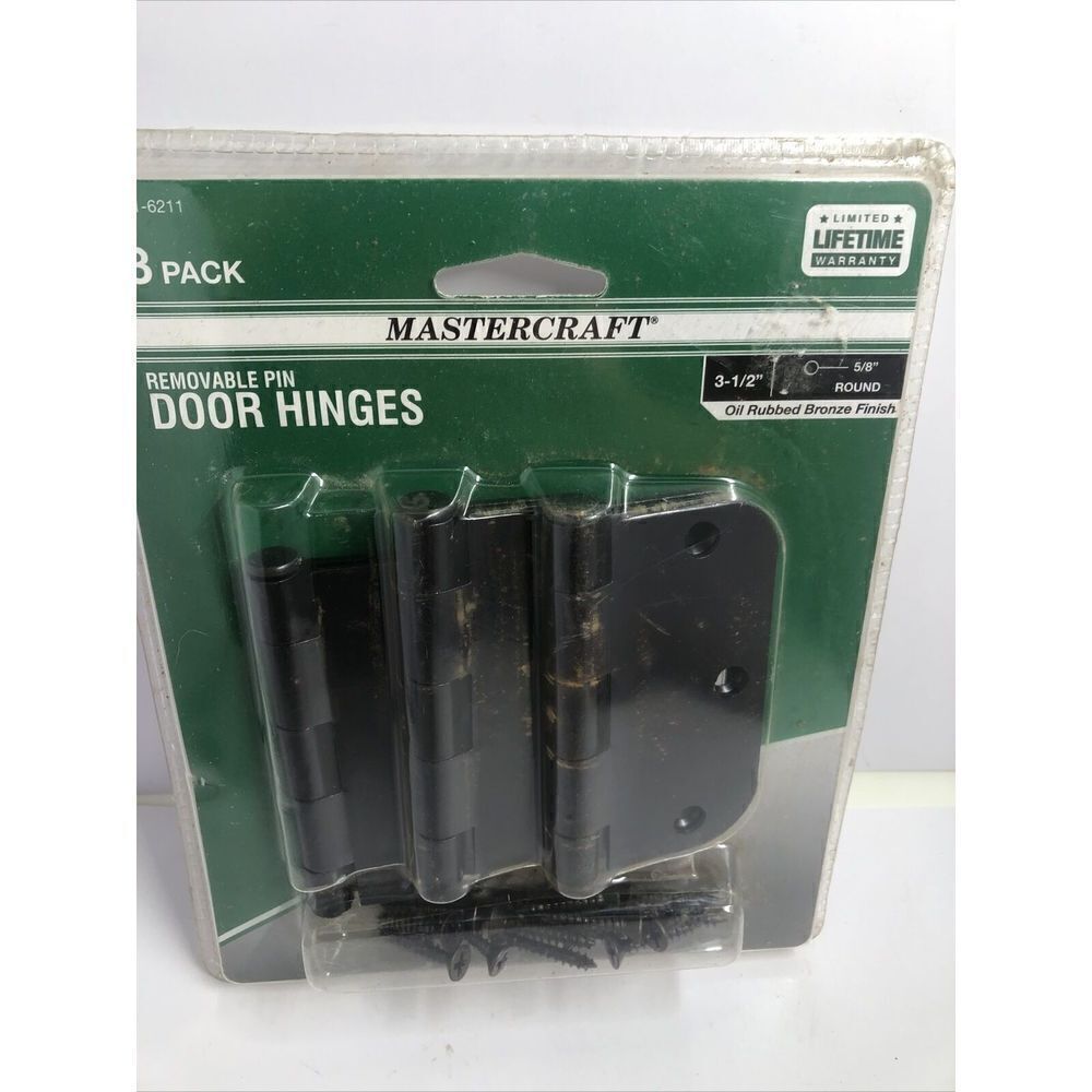 Door Hinges 3-1/2" OilβRubbed Bronze Interior 5/8" round cornerβradius